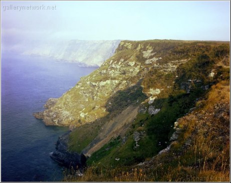 cornwall misty sea invlue